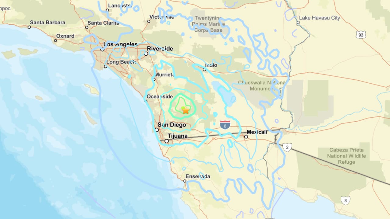Así captaron el sismo de magnitud 5.2 cerca de San Diego