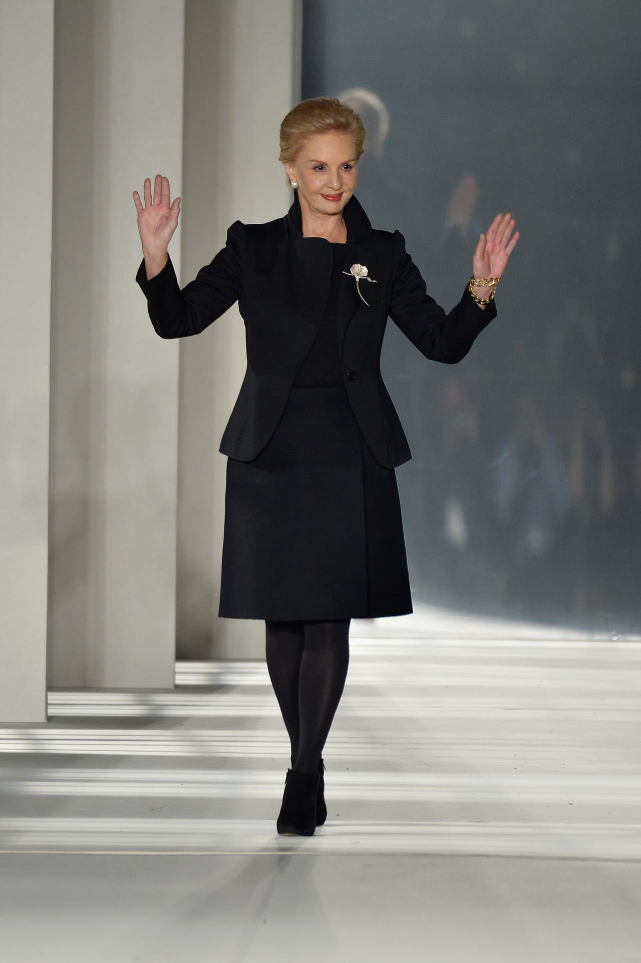 Carolina Herrera, siempre vestida impecable.