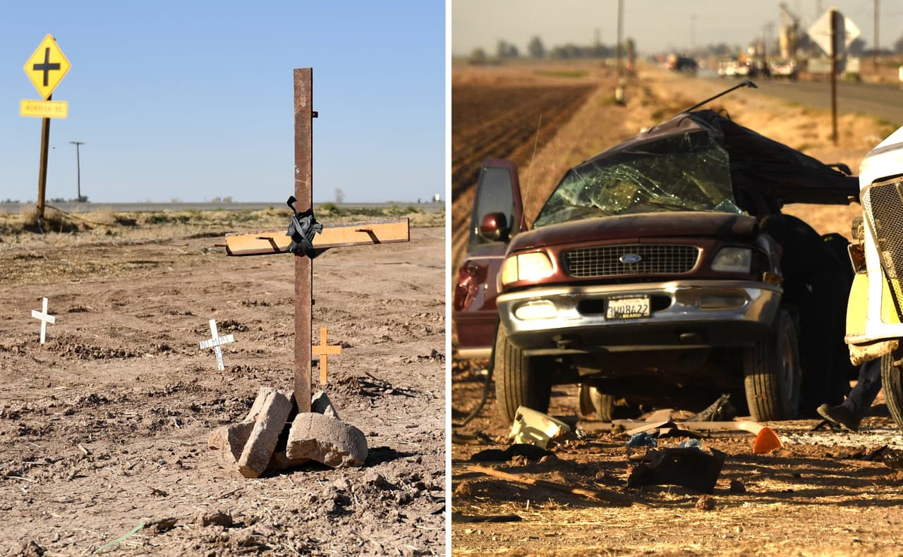 Identifican a los sobrevivientes tras choque cerca de la frontera que dejó 13 muertos en California