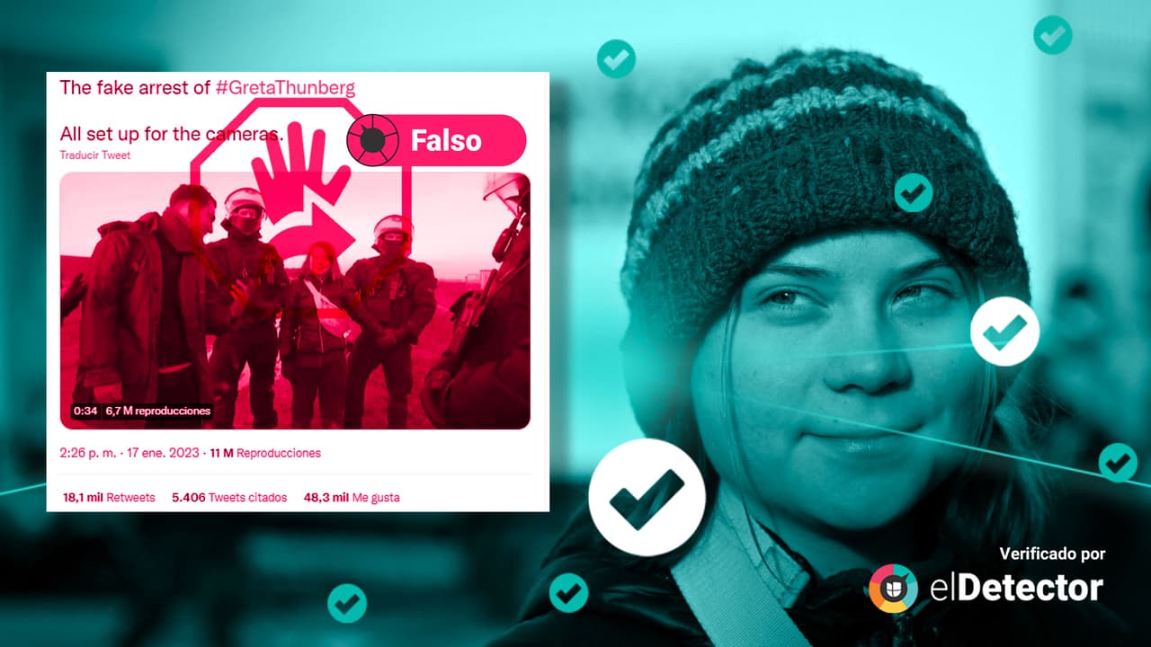 La detención en Alemania de Greta Thunberg no fue un montaje, como afirman en Twitter