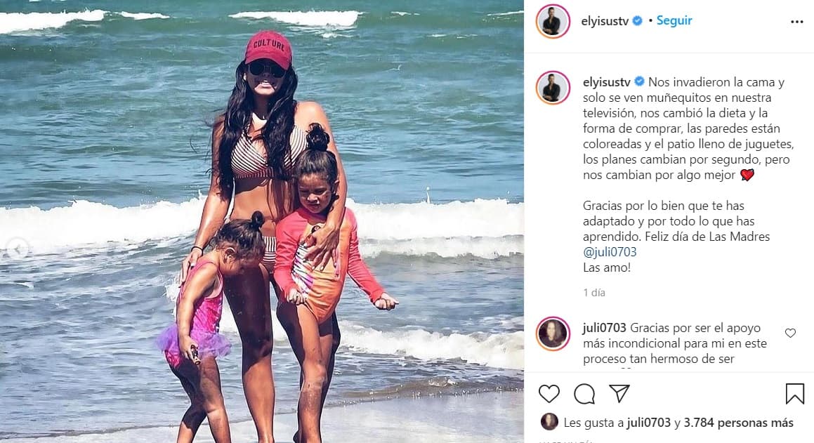 Nuestro Chef Yisus también usó las redes para celebrar a su esposa Juliana, madre de sus hijas Anabella y Silvana.
