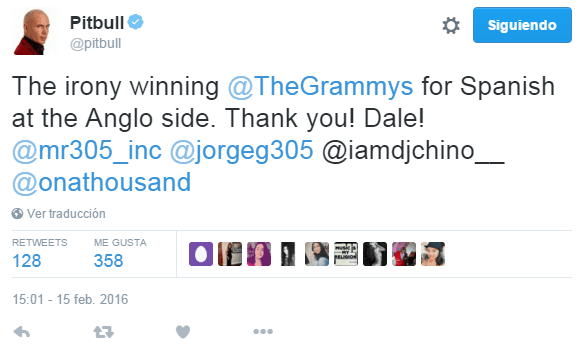 El artista se mostró sorprendido de haber ganado por su lado latino en la entrega anglosajona.