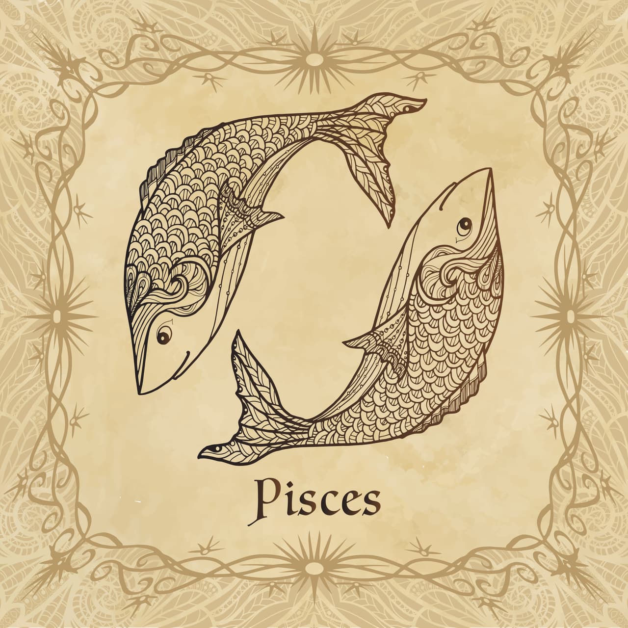 Piscis, entonces, es la mezcla de Venus y Cupido huyendo de Tifón, representada por los dos pescados unidos y no perdiéndose de vista. Así subieron a tener su propio espacio entre el Universo, ocupando su lugar entre las 12 constelaciones del Zodiaco.