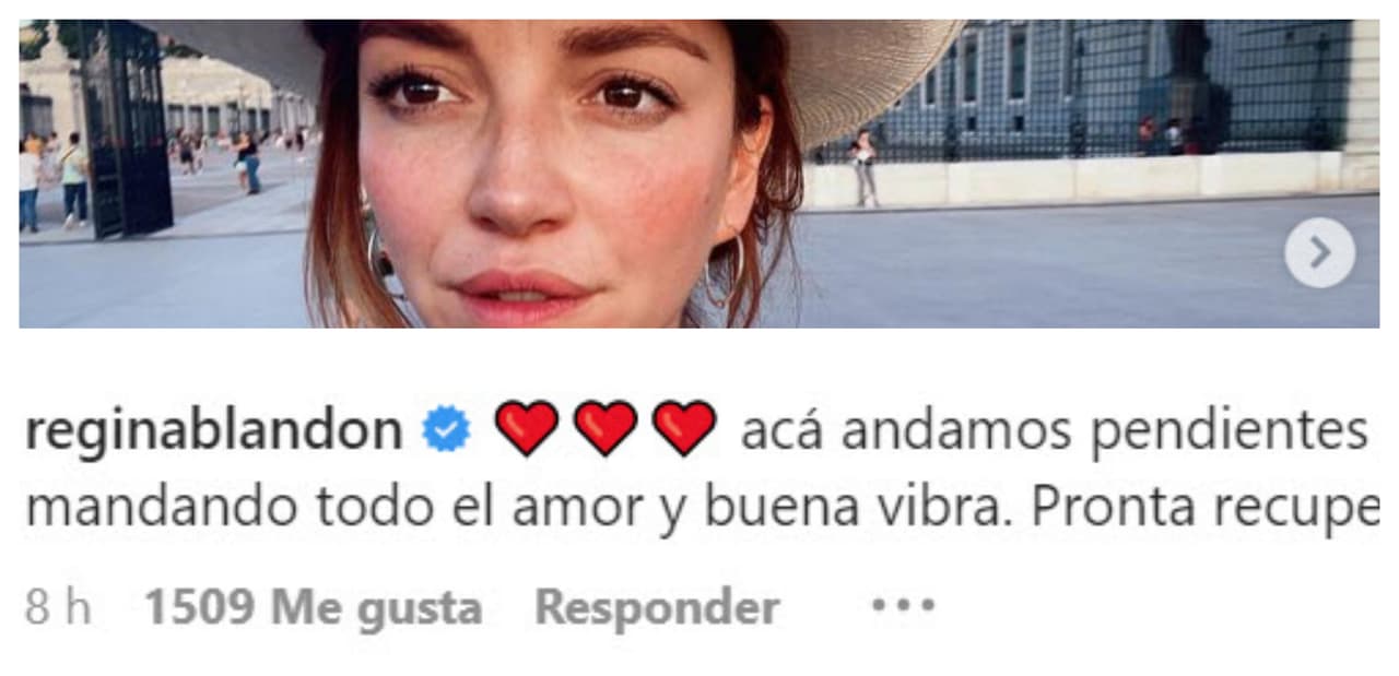 Regina Blandón, quien por años trabajó junto a él en 
<b>La Familia P. Luche</b>, fue de las primeras en reaccionar y le mandó "todo el amor y buena vibra".