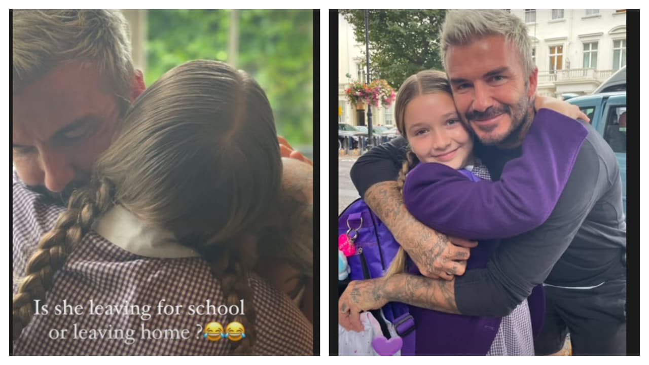 Así se despidió David Beckham de su hija Harper