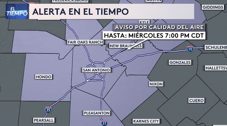 Precaución: se emite un aviso por baja calidad de aire en San Antonio