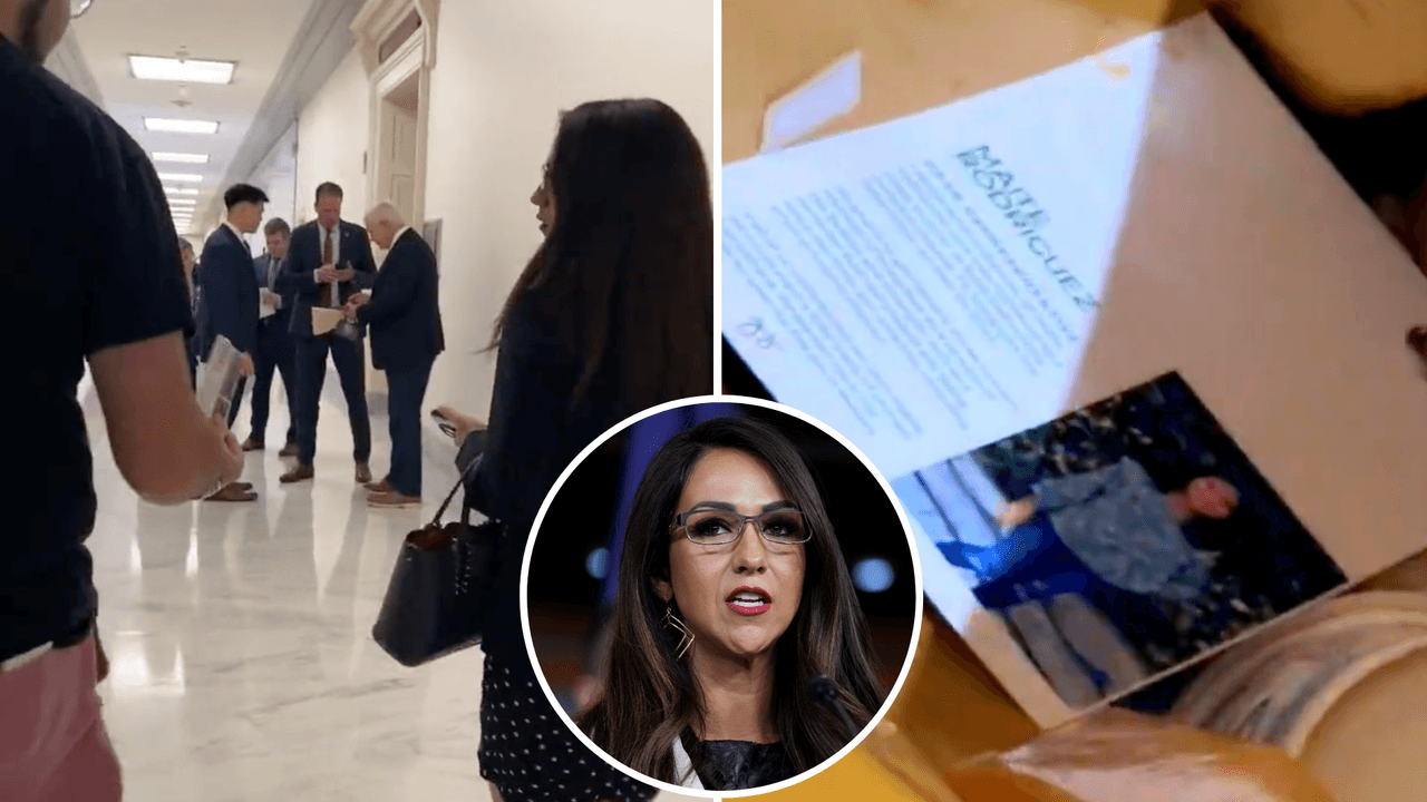 Video muestra a funcionaria Lauren Boebert tirando a la basura folleto y pin de niña que murió en Uvalde