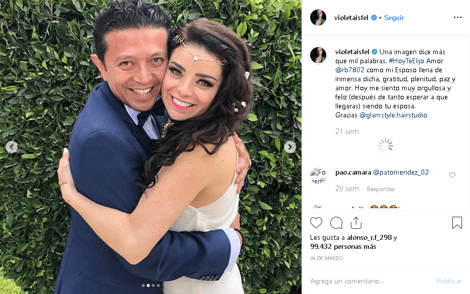 El pasado 23 de marzo, la intérprete de Clarissa en 
<b><a href="https://www.univision.com/shows/mi-marido-tiene-mas-familia/mi-marido-tiene-mas-familia-dijo-adios-con-un-final-repleto-de-esperanza-carino-y-union" target="_blank">Mi marido tiene más familia</a></b> se casó con Raúl Bernal, con quien estuvo de novia durante 9 meses.