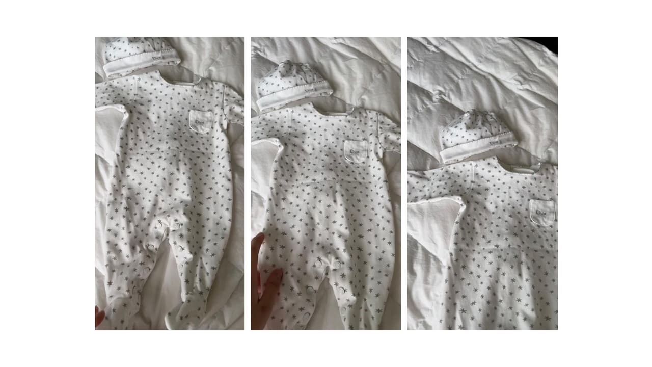 Este es el conjunto con el que Tessa saldrá del hospital.