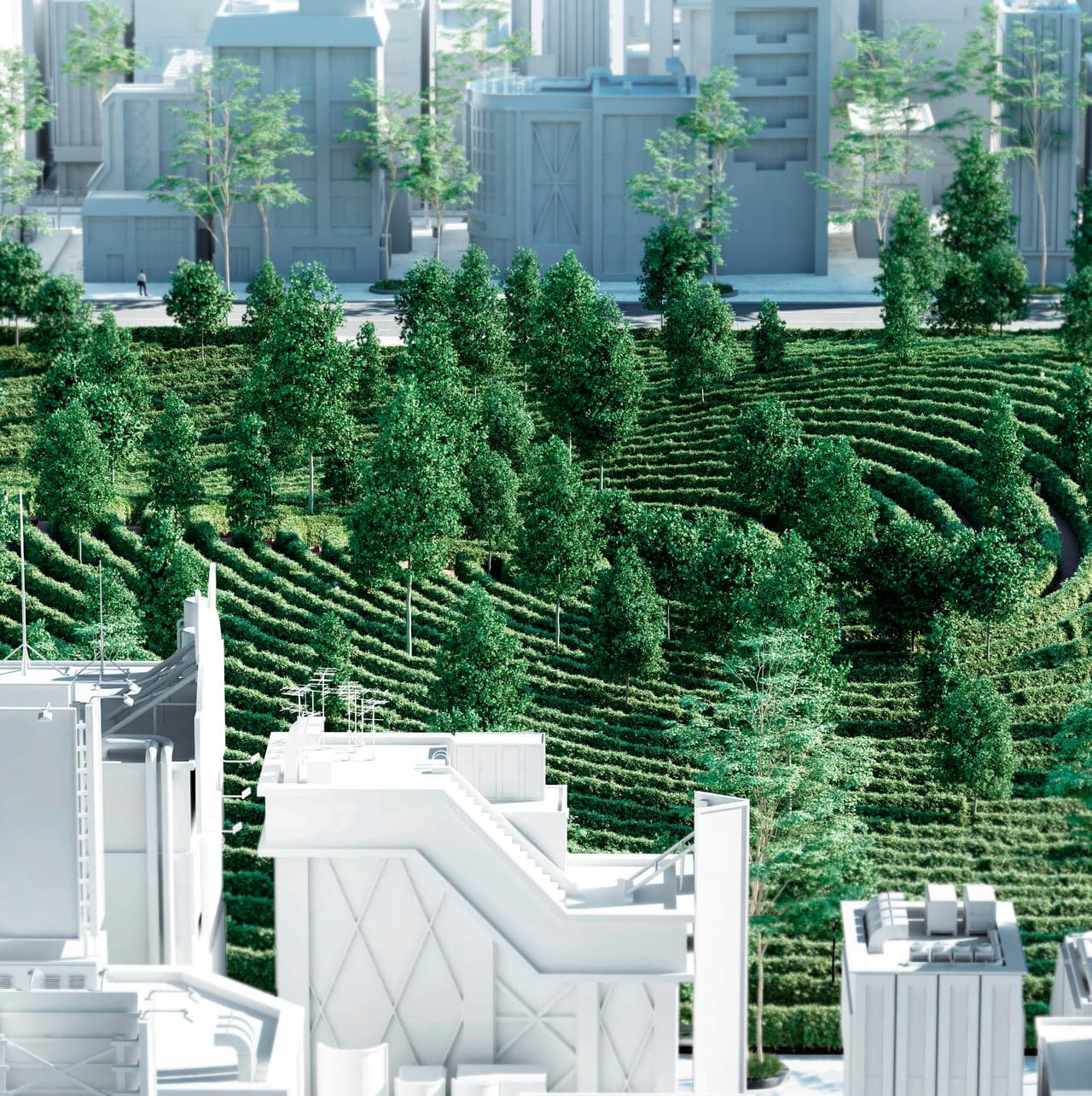 El otro elemento determinante en la inspiración de este parque fue el cierre de los jardines públicos en muchos países durante la pandemia, por la preocupación entre las autoridades de que fueran un foco de contagio.