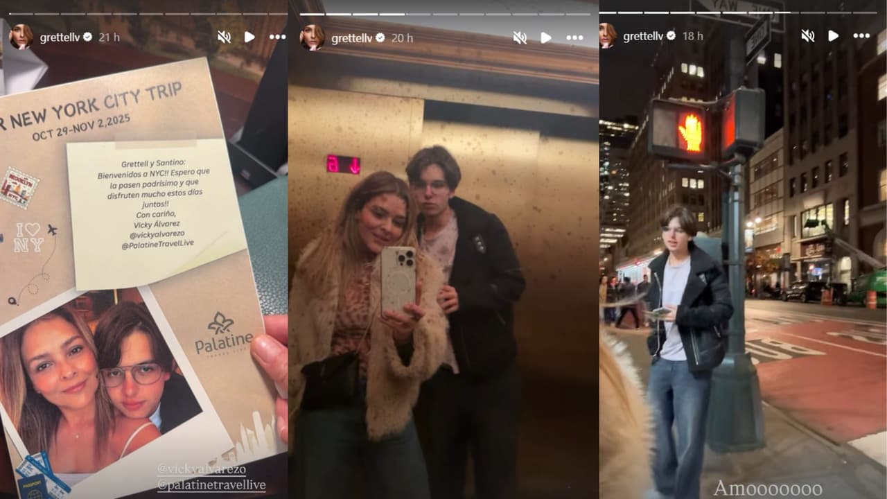Grettell Valdez mostró un poco de su estancia con Santino en Nueva York.