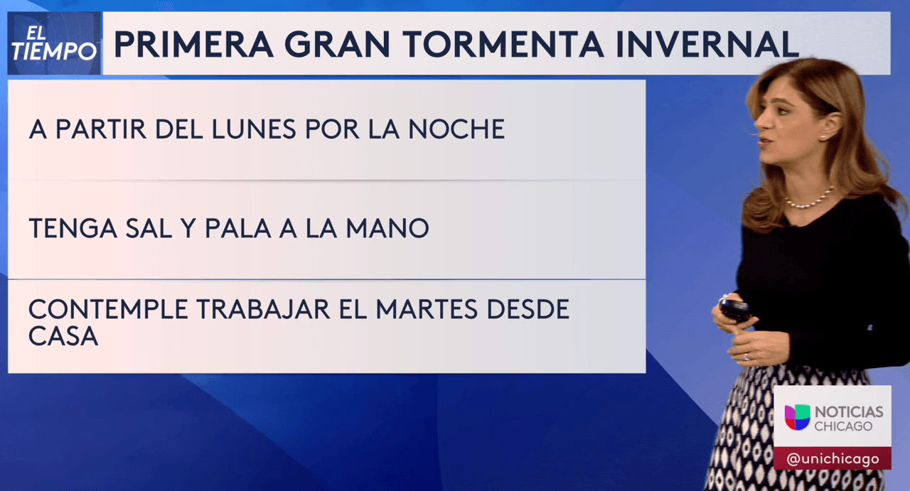 Esta gran tormenta invernal llegará el lunes por la noche, así que se recomienda que te prepares con sal y pala a la mano. También podrías contemplar trabajar desde casa por los acumulados de nieve que se espera en el amanecer del martes.