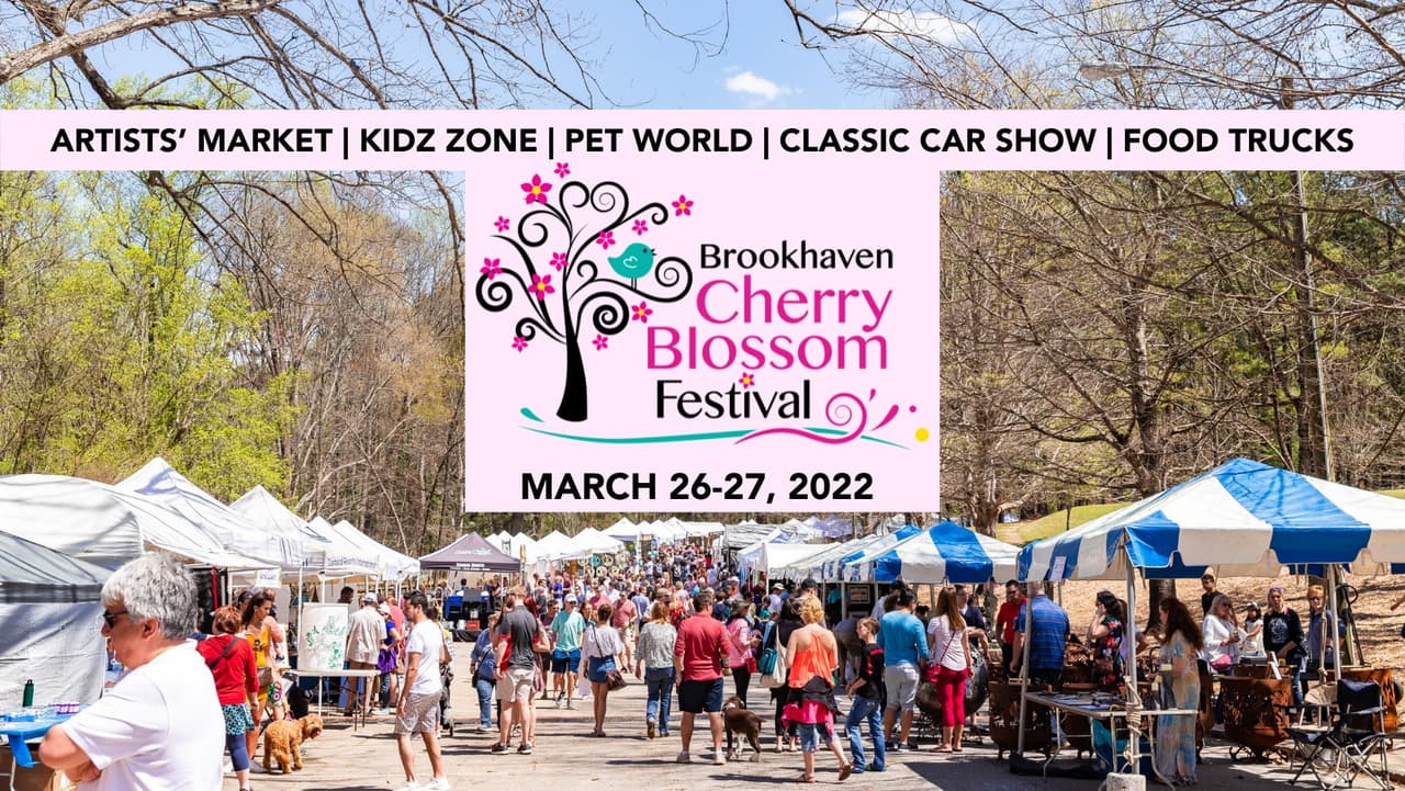 <b><a href="https://www.brookhavenga.gov/festival" target="_blank">Brookhaven Cherry Blossom Festival (26 y 27 de marzo)</a>: </b>El Cherry Blossom Festival 2022 regresa a Blackburn Park con dos días de música, más de 100 artistas locales y regionales en Artist Market, Kidz Zone, Pet World, Classic Car Show, comidas y bebidas locales y diversión para toda la familia.