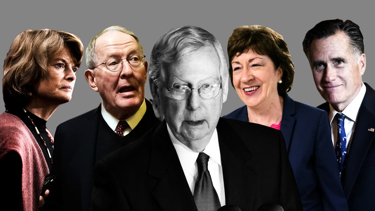 Estos 4 republicanos amenazan con 'frustrarle' a McConnell el plan de no tener testigos en el juicio político a Trump
