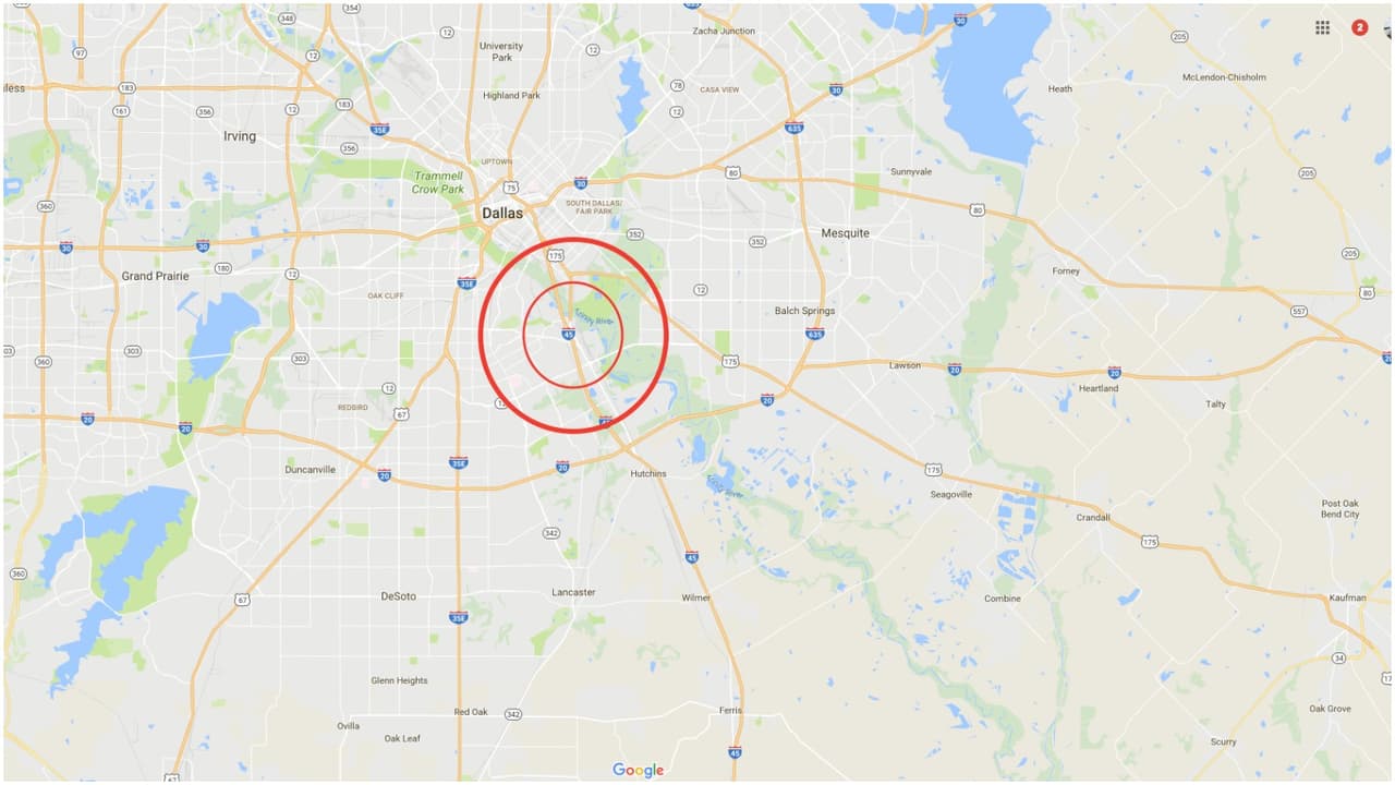 <b>7. Dallas, Texas.</b>
<br>
<br>Autopista US-75 a las altura de la Autopista I-45/I-3 I-95.