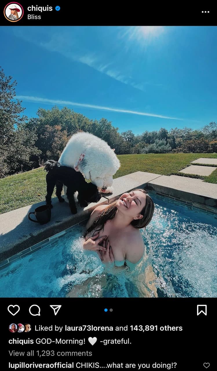 Las imágenes rápidamente generaron muchas reacciones, entre ellas la de su tío Lupillo Rivera, que le escribió: CHIKIS... what are you doing!?