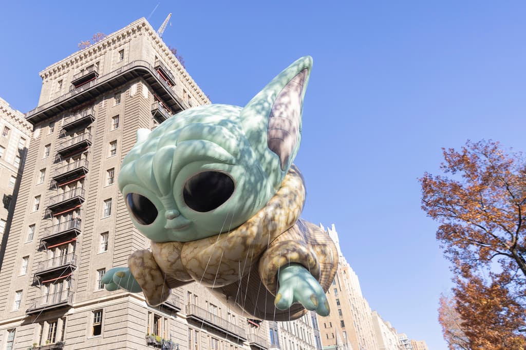 Grogu estuvo en el cielo neoyorquino en este inolvidable evento.