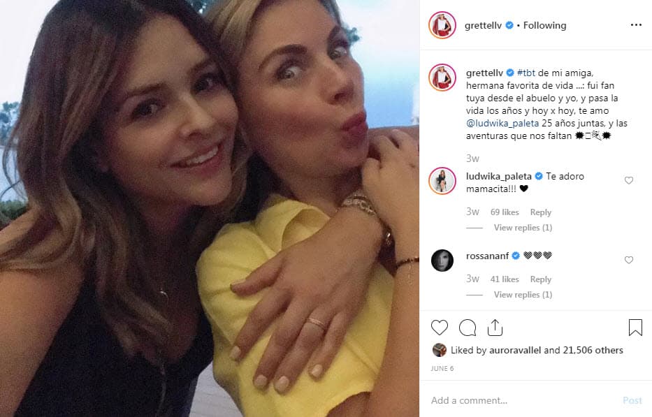 En más de una ocasión se han enviado amorosos mensajes en sus redes sociales.