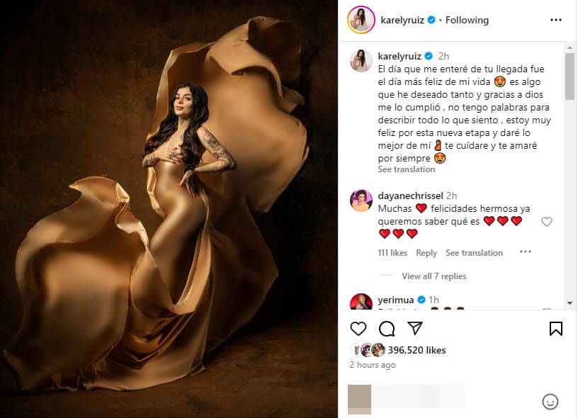 Karely Ruiz anunció que está embarazada.