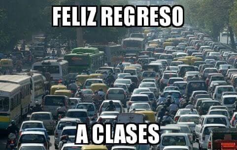 Típica señal de que las clases ya comenzaron: el tráfico.