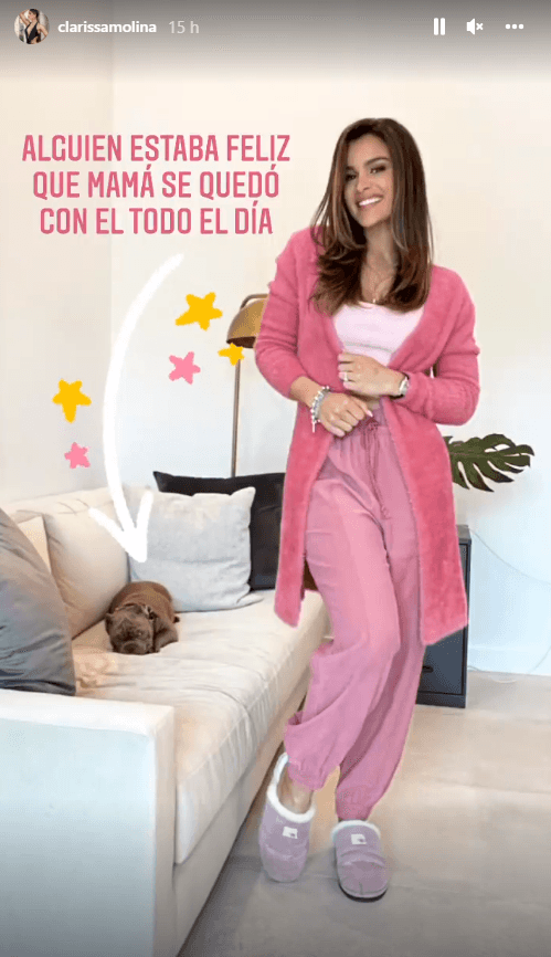 El pasado 10 de enero, Clarissa realizó su participación para El Gordo y La Flaca desde su casa y acompañada de Azuul.