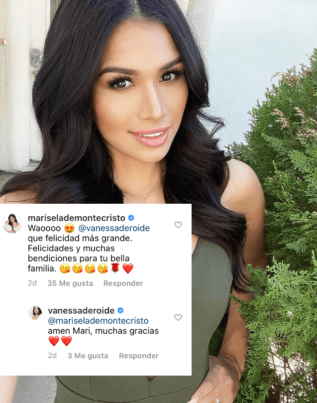La ganadora de Nuestra Belleza Latina 2013, Marisela De Montecristo, le expresó su emoción escribiendo: "Waoo, qué felicidad más grande. Felicidades y muchas bendiciones para tu bella familia".