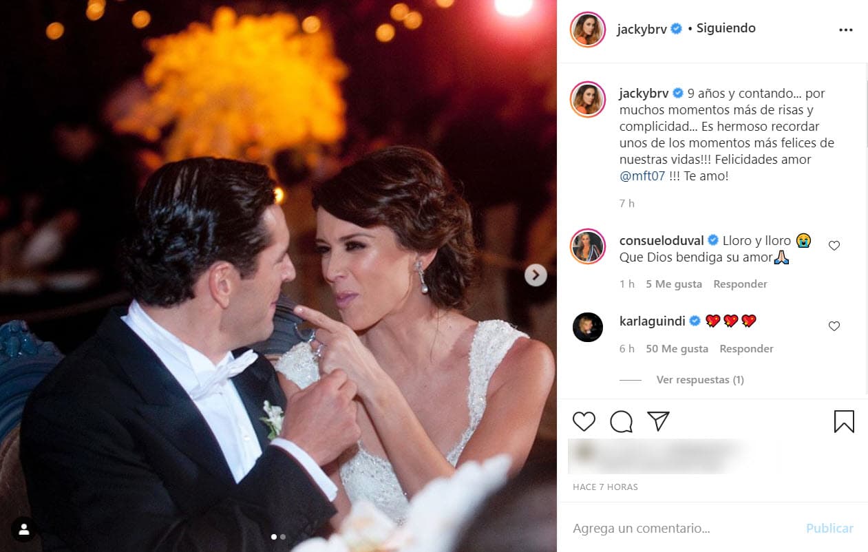 Este 1 de octubre 
<b>Jacqueline Bracamontes y Martín Fuentes</b> celebran 9 años de matrimonio.
<br>