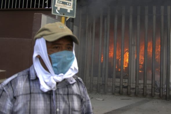 Alrededor de las 5 de la tarde lanzaron cohetes al interior del Palacio de Gobierno de Chilpancingo,