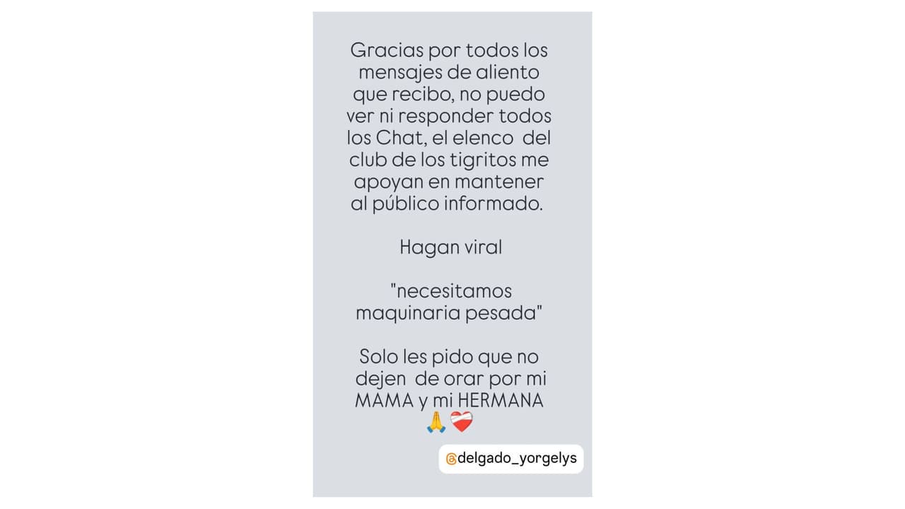 Hermana de Yorgelys Delgado rompió el silecio.