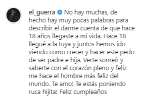 Para celebrar este día tan especial en su vida, Alberto dedicó esta publicación para Penélope.
