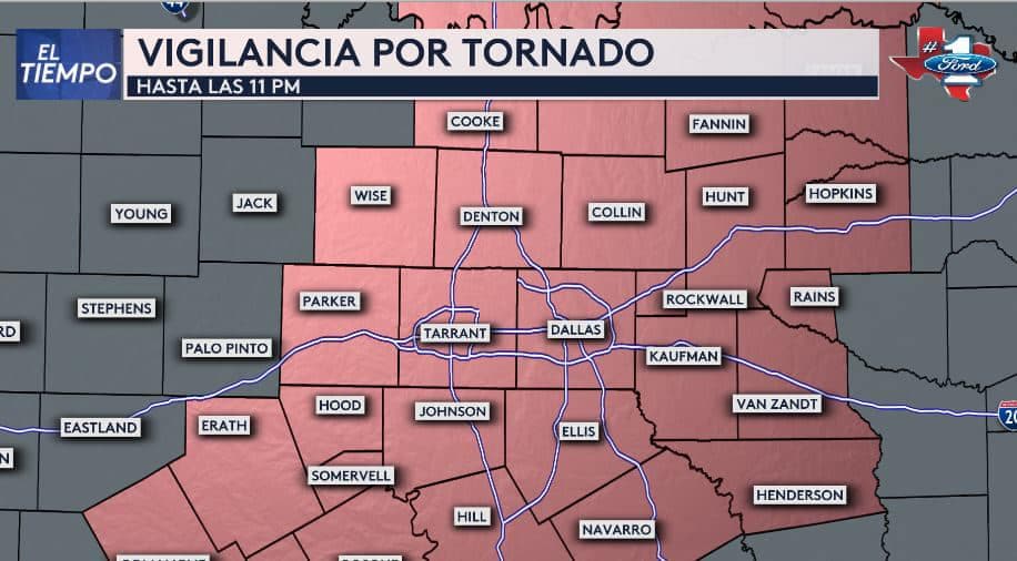 Aumenta el peligro de tormentas severas para el Metroplex esta tarde y noche
