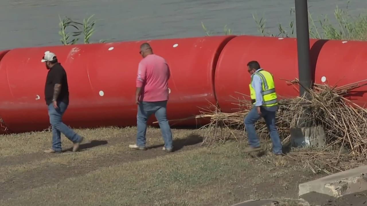 Crecida del Río Bravo arrastra boyas del muro inteligente en Texas