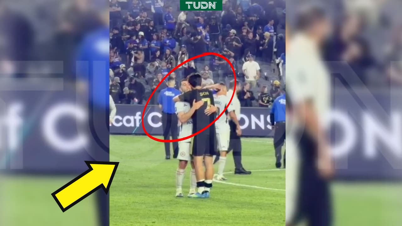 Ojo a lo que hace Heung-min Son con los jugadores de Cruz Azul al final del juego