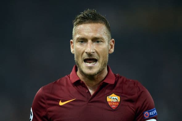Francesco Totti imita el grito de Cristiano Ronaldo