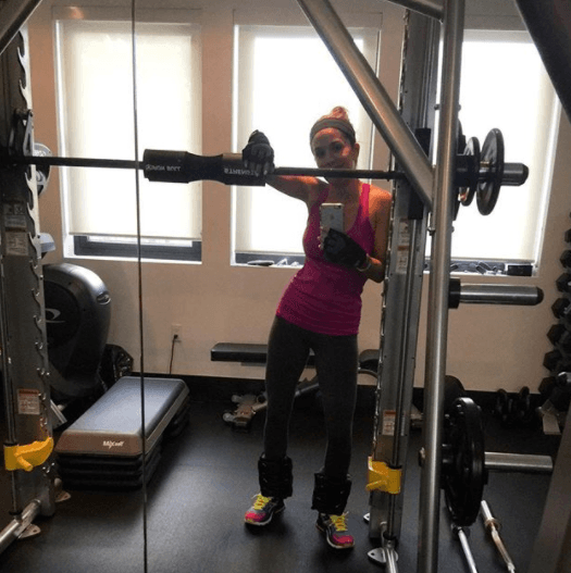 También la vimos siempre motivada, para mantenerse en forma y saludable.