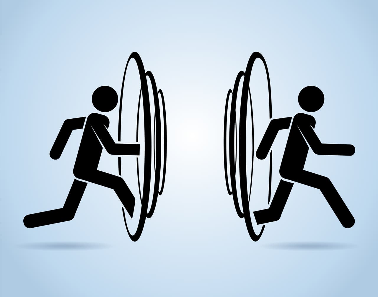 El viaje en el tiempo, tal como se muestra en las películas, es una versión extrema de esto. En la película la Máquina del Tiempo, el protagonista viaja años hacia el futuro en sólo unos minutos y ver cómo avanzan rápidamente los relojes del mundo exterior. Pero si los observadores del mundo exterior pudiesen ver el reloj de la máquina del tiempo, verían que se mueve muy despacio los relojes de la máquina y del mundo exterior estarían separados por décadas de tiempo.
<br>