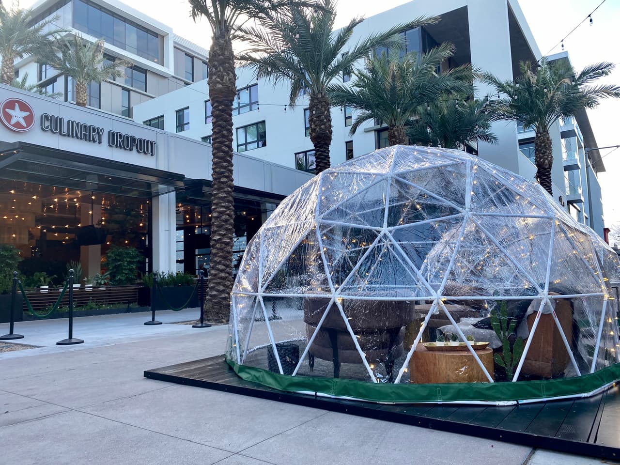 Se espera que estas burbujas estén en Scottsdale hasta la primavera de 2021.
<br>