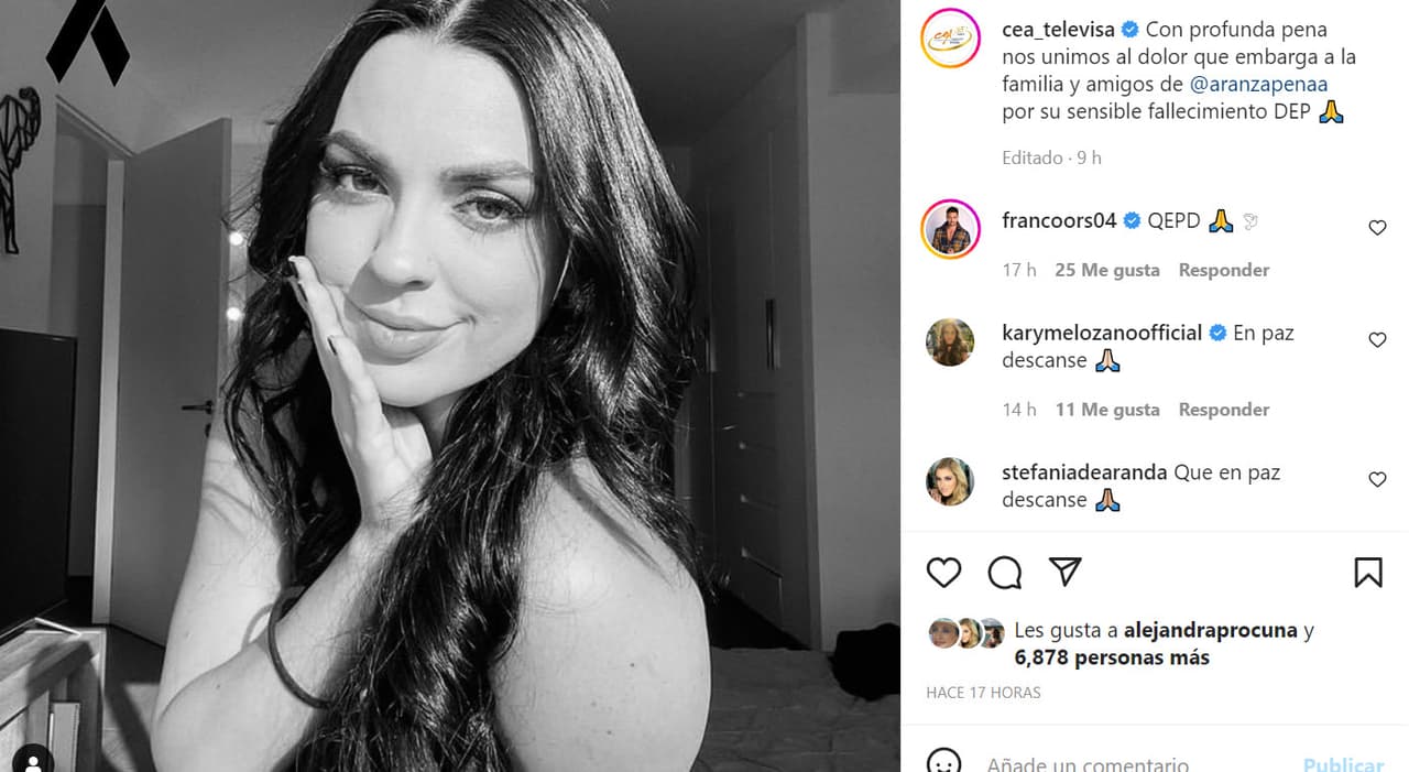 El Centro de Educación Artística de Televisa también compartió condolencias desde la cuenta oficial de la institución en la que la joven actriz estudió.