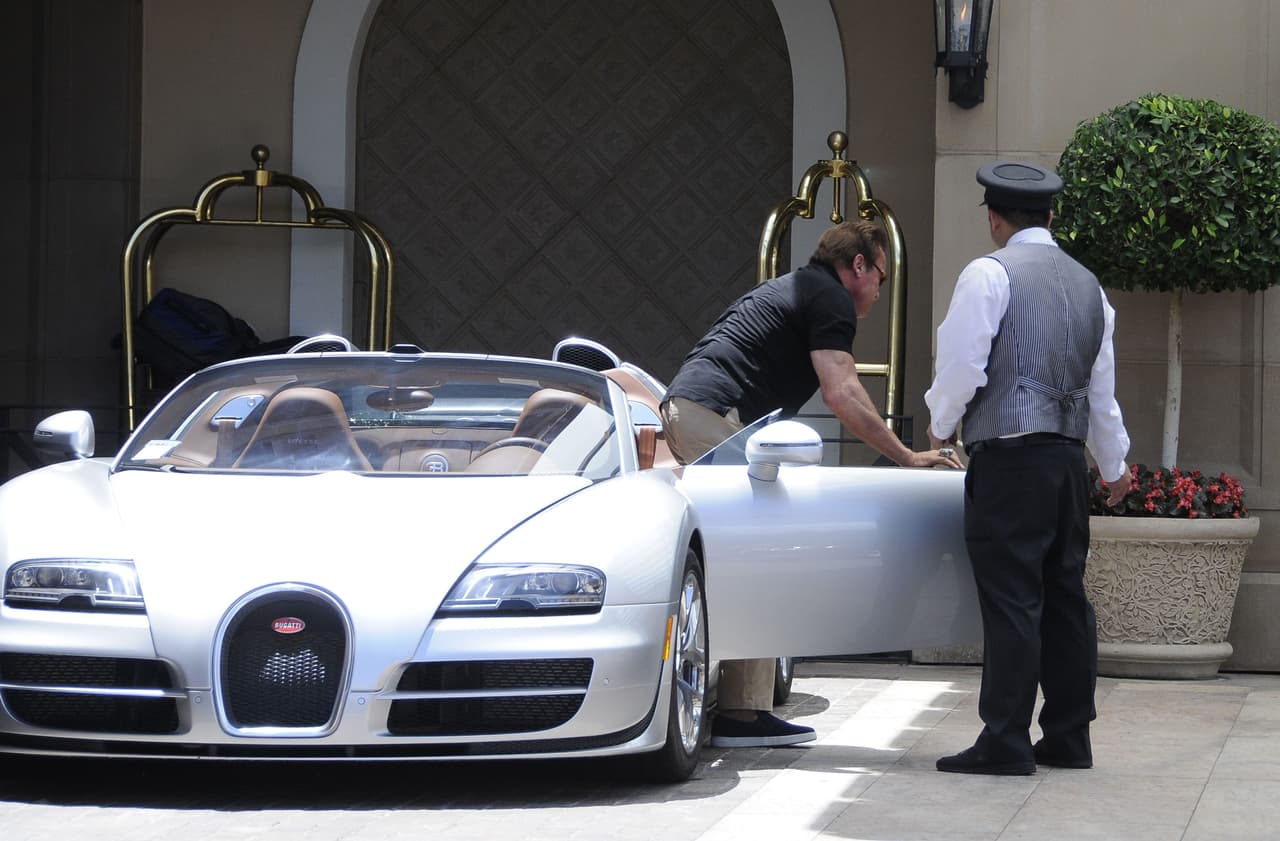 Al parecer ni su ex ni Arnold se percataron de la presencia de los paparazzi.