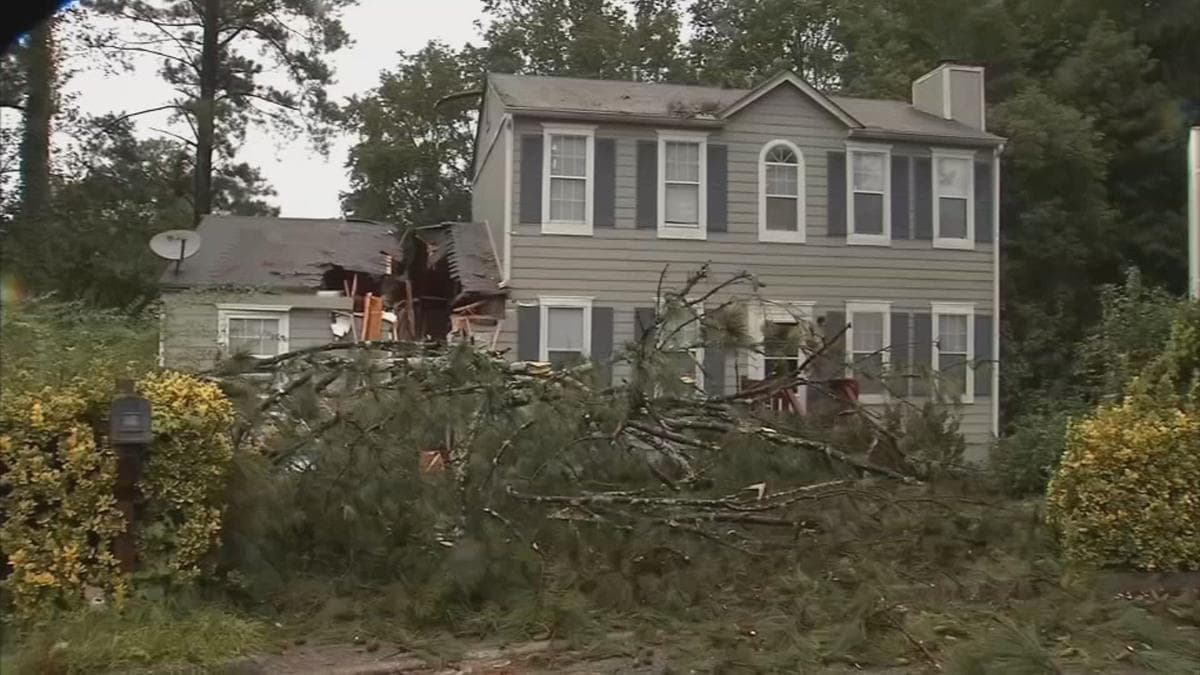 Daños causados por lluvias en el área metropolitana de Atlanta.