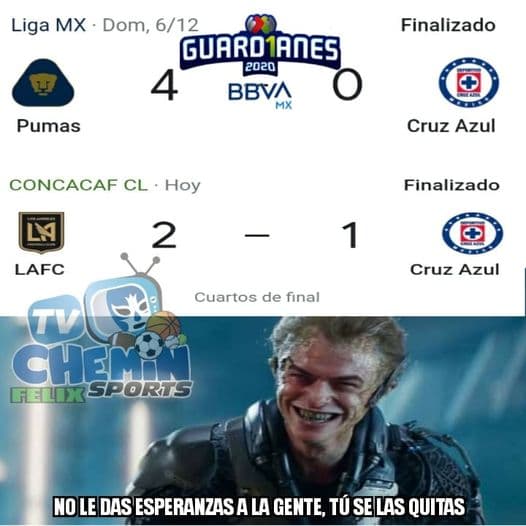 Cruz Azul es la presa favorita de los memes y con su derrota frente al LAFC, los memes inundaron las redes sociales.