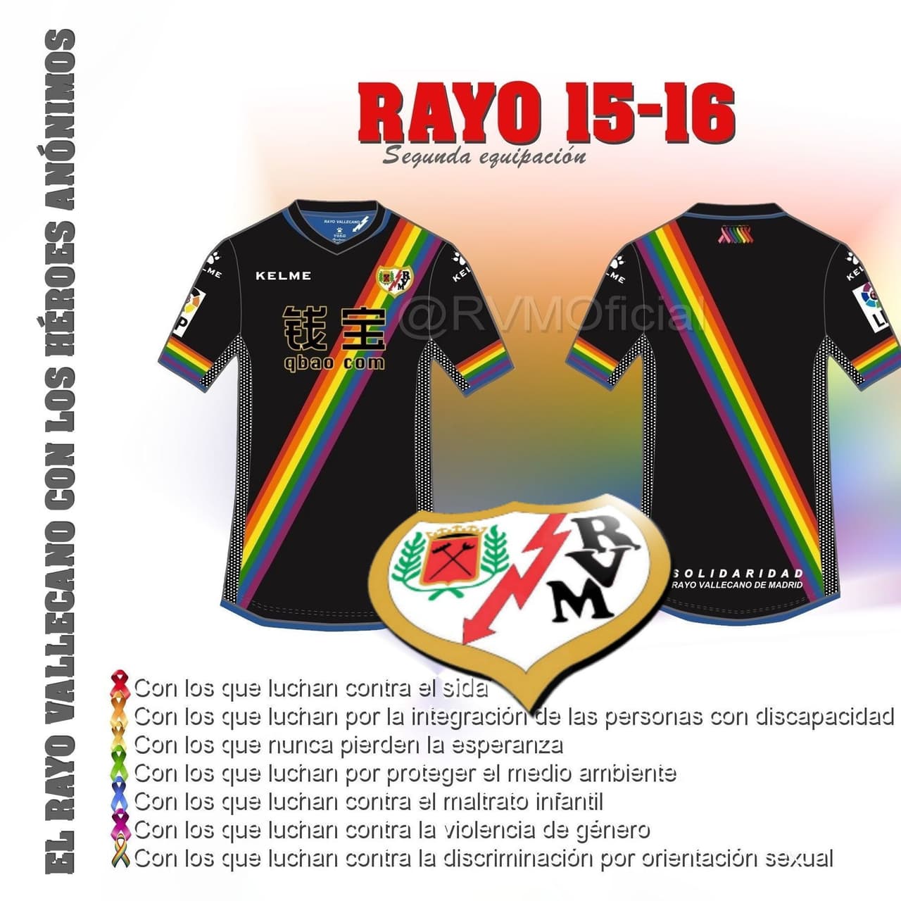 Rayo Vallecano presenta su uniforme en honor a los héroes anonimos