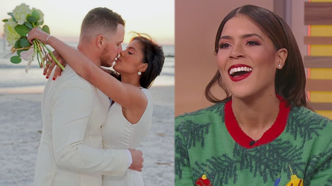 La dominicana reveló su secreto mejor guardado frente a las cámaras de Despierta América en diciembre de 2020. La noticia de su boda por lo civil dejó a todos sus compañeros sorprendidos.