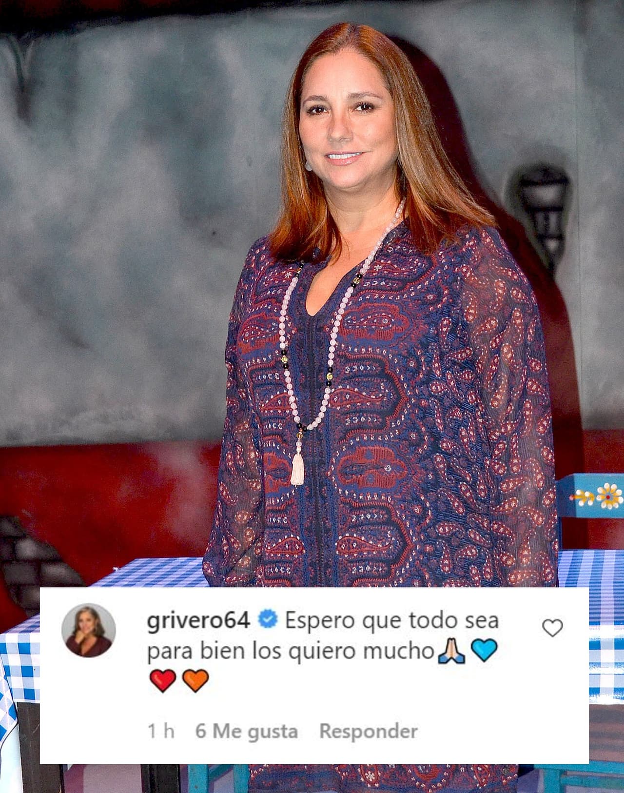 La actriz Gaby Rivero también participó en la publicación: "Espero que todo sea para bien, los quiero mucho", señaló.