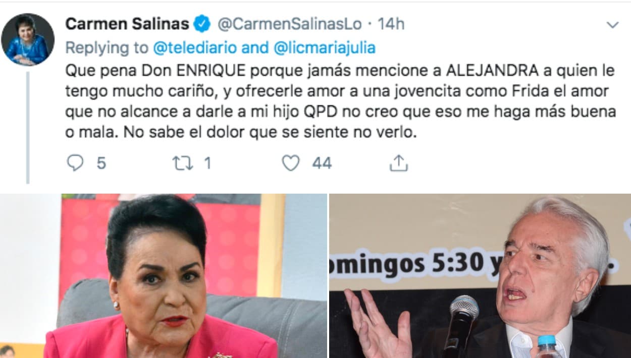 Con este mensaje, Carmen Salinas reaccionó a las declaraciones de Enrique Guzmán, que en resumen, le dieron pena.