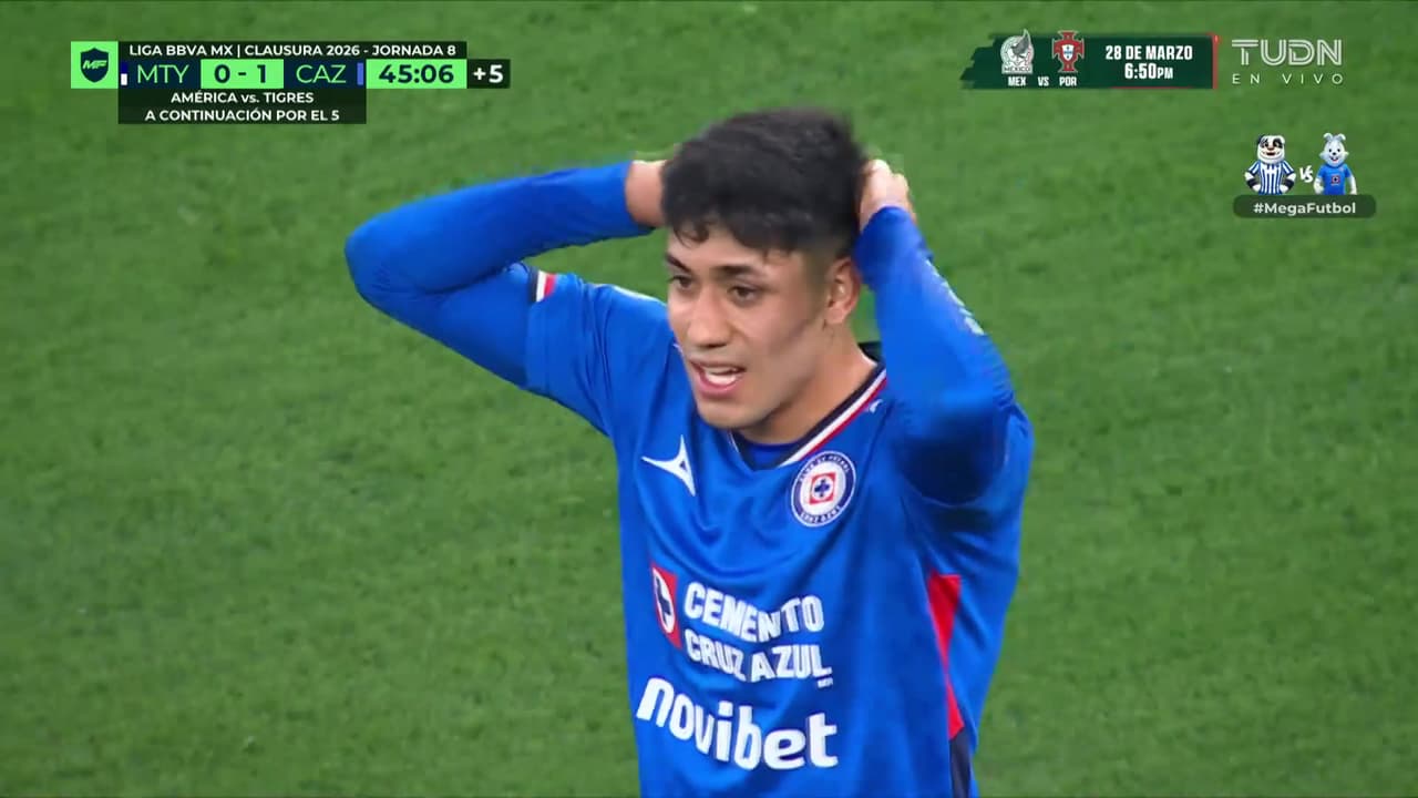 ¡La vi adentro! Omar Campos se iba a mandar un golazo para Cruz Azul vs. Monterrey