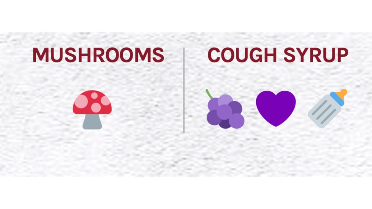 Los hongos (mushrooms) y jarabe para tos. Estas son calificadas como 'otras drogas' por la DEA.