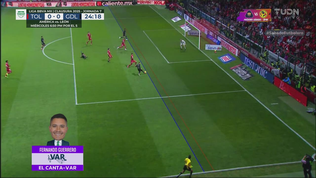 ‘Error humano’ anula el gol de Alan Pulido ante Toluca 