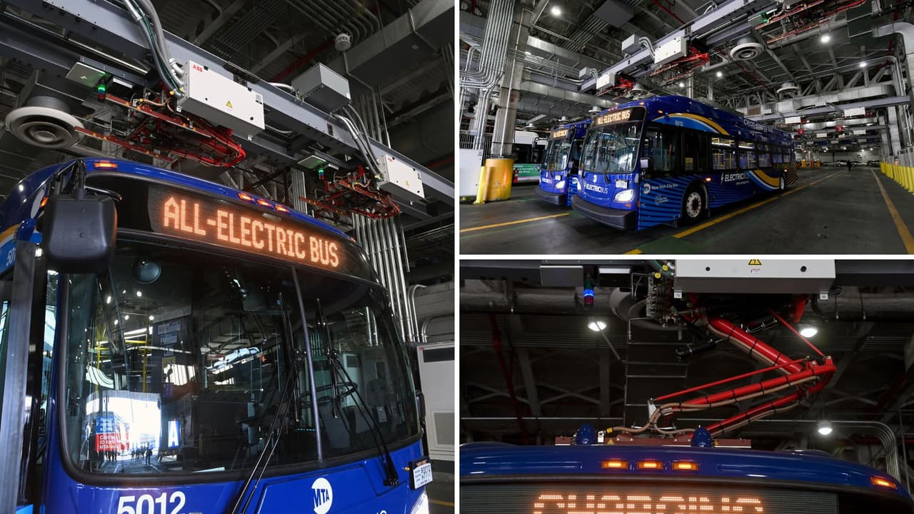 Así lucen los nuevos autobuses eléctricos que la MTA pondrá en operación en Nueva York