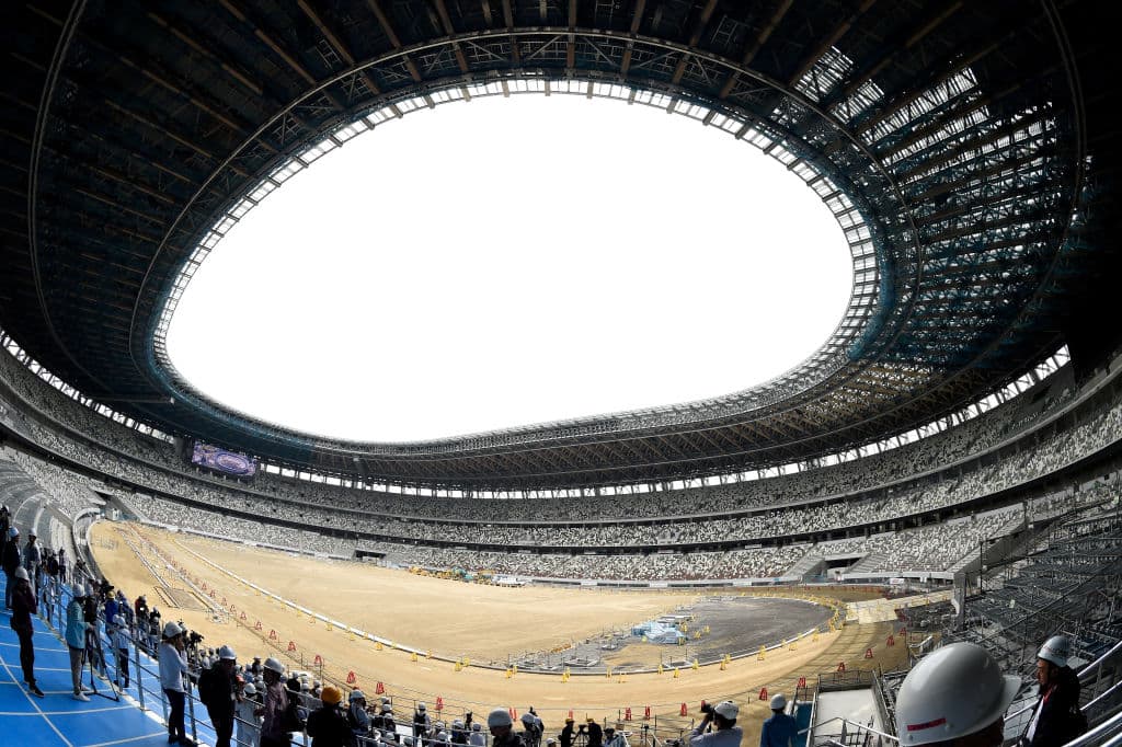 El Nuevo Estadio Nacional, donde se llevarán a cabo las ceremonias de inauguración y clausura, así como los eventos de atletismo y las finales de fútbol, luce así, en imagen que data del pasado 3 de julio.